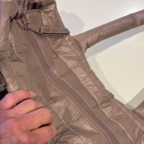 Joan and David Stylish Brown Quilted Women's Bag - Picture 3 of 14